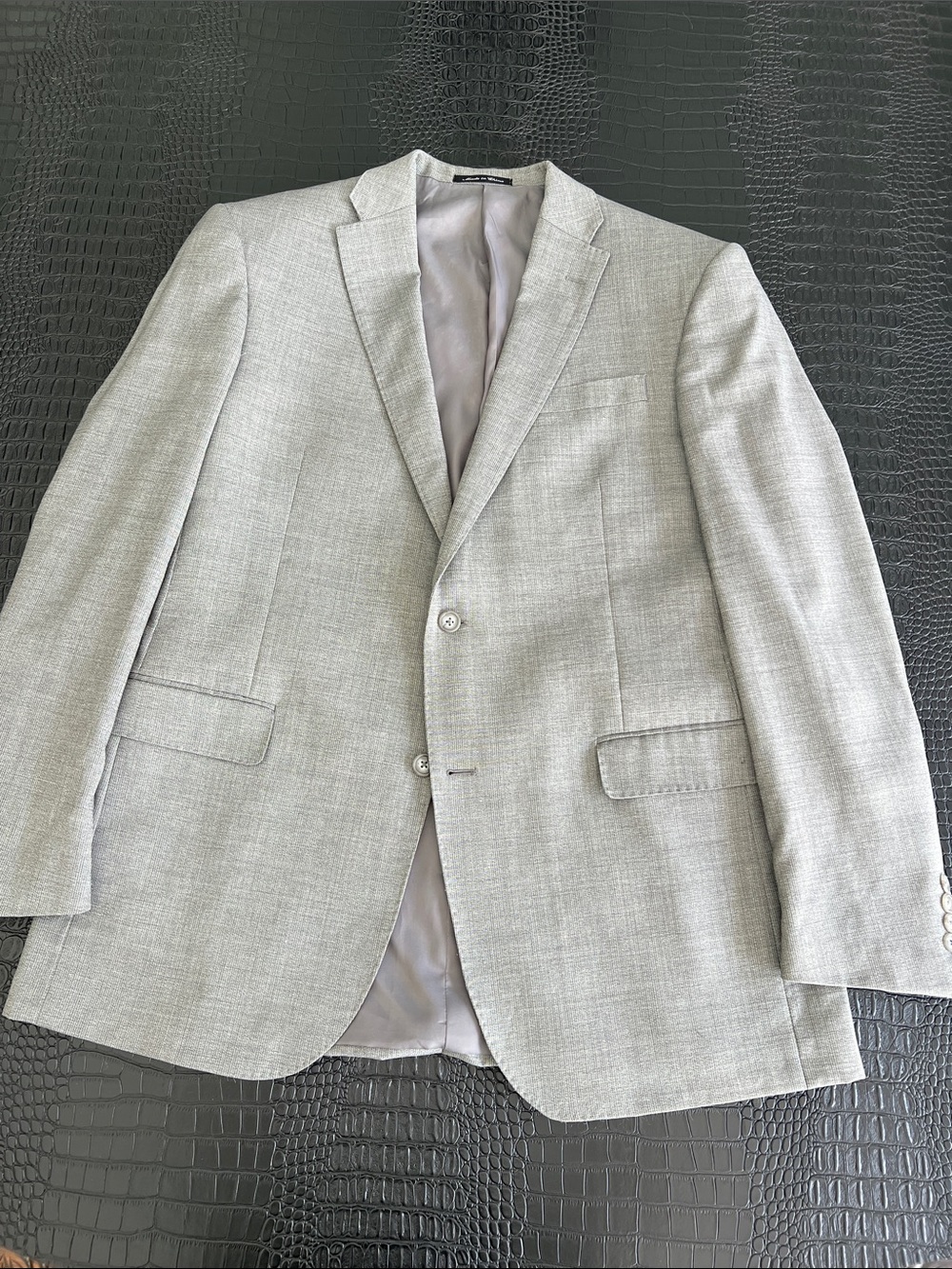 Men's Light Gray Two-Button Sport Coat